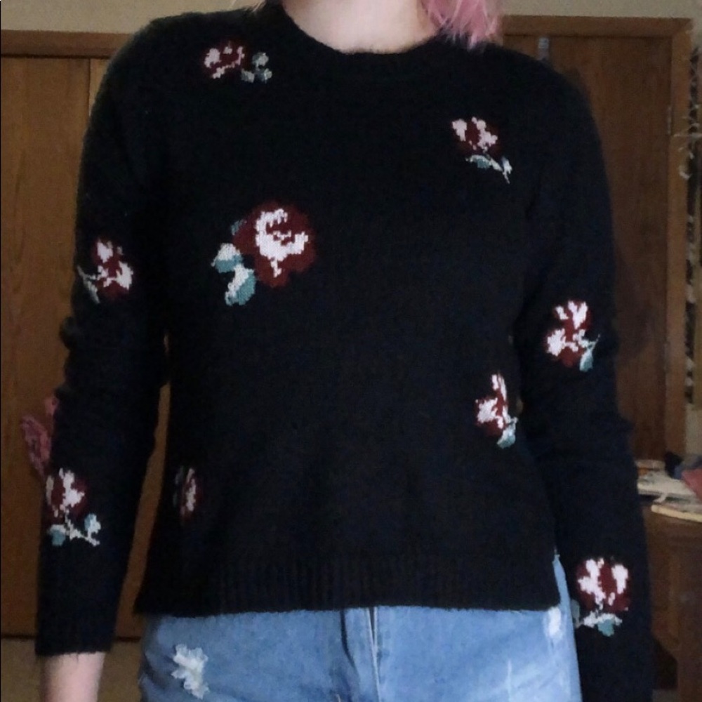 Floral sweater